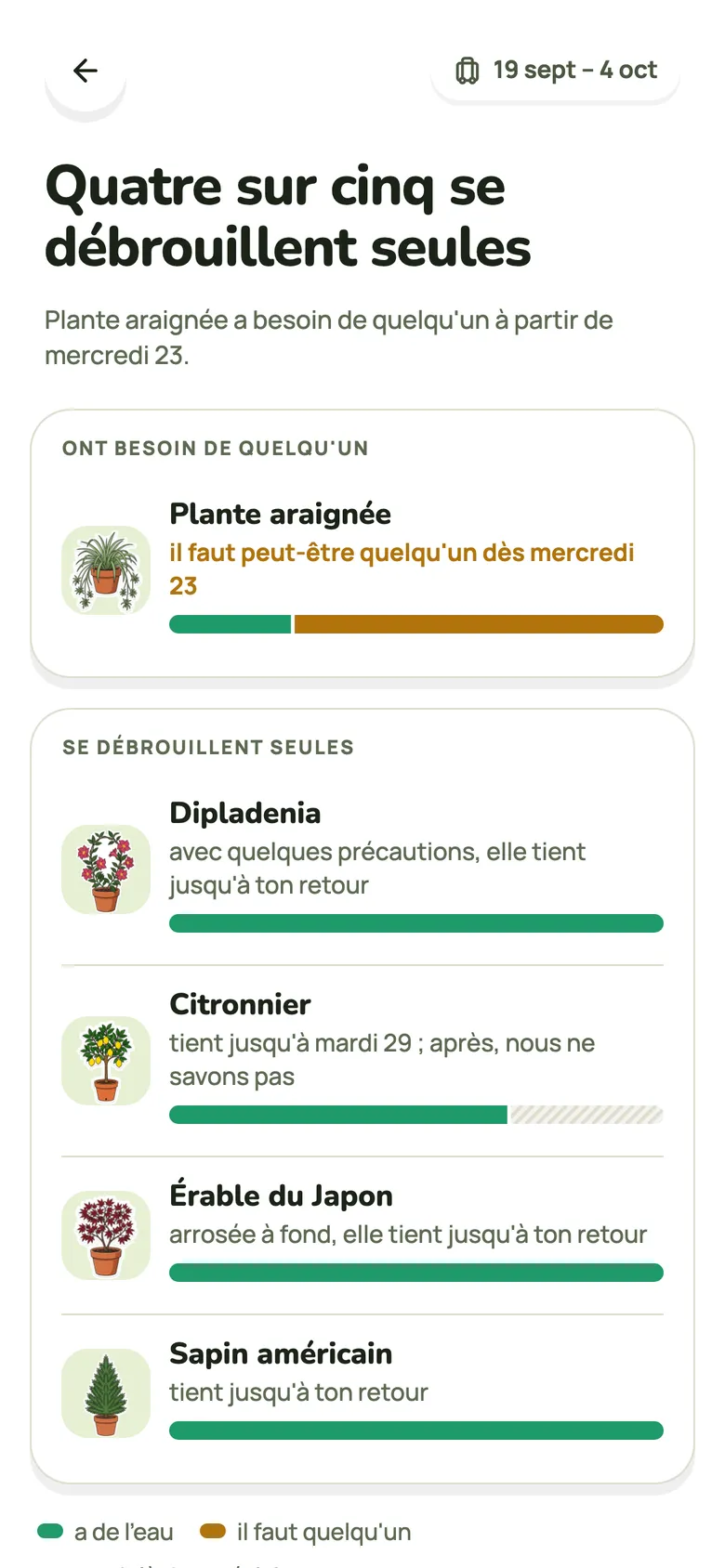 Tu pars en vacances ? Vois quelles plantes tiennent jusqu’à ton retour.